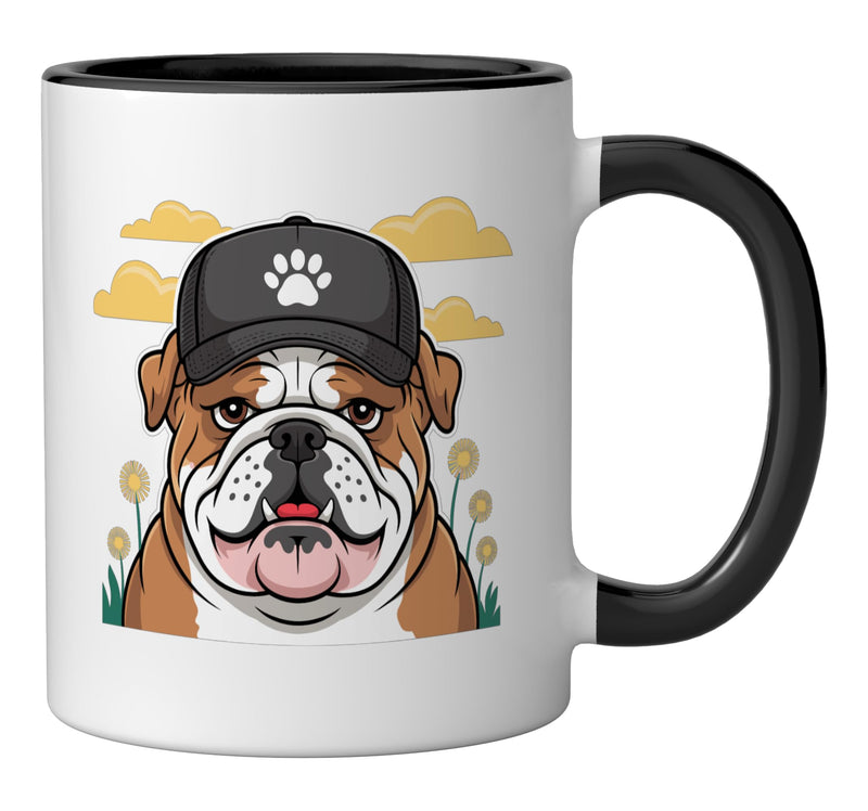 Cute Bulldog Dog Sunglasses Pet Lovers Dogs Ceramic Mug, Black/White 11 Ounces - PawsPlanet Australia