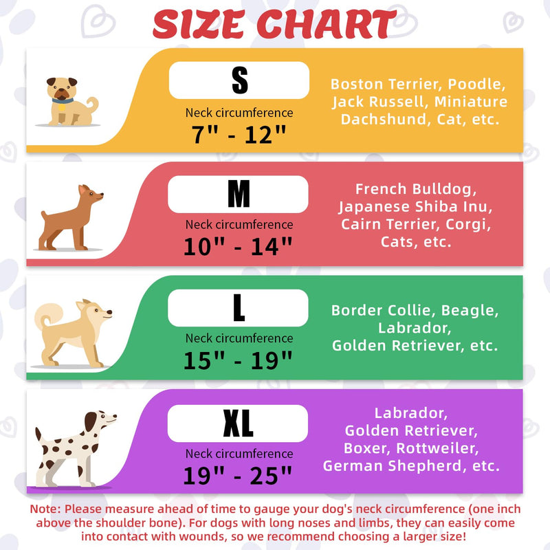 Medium Dog Cone Collar Alternative Soft Inflatable Donut Collar After Surgery Dogs Recovery Won't Obstruct Vision Suitable Cones E Collar for Small Medium Large Dogs and Cats One Color - PawsPlanet Australia