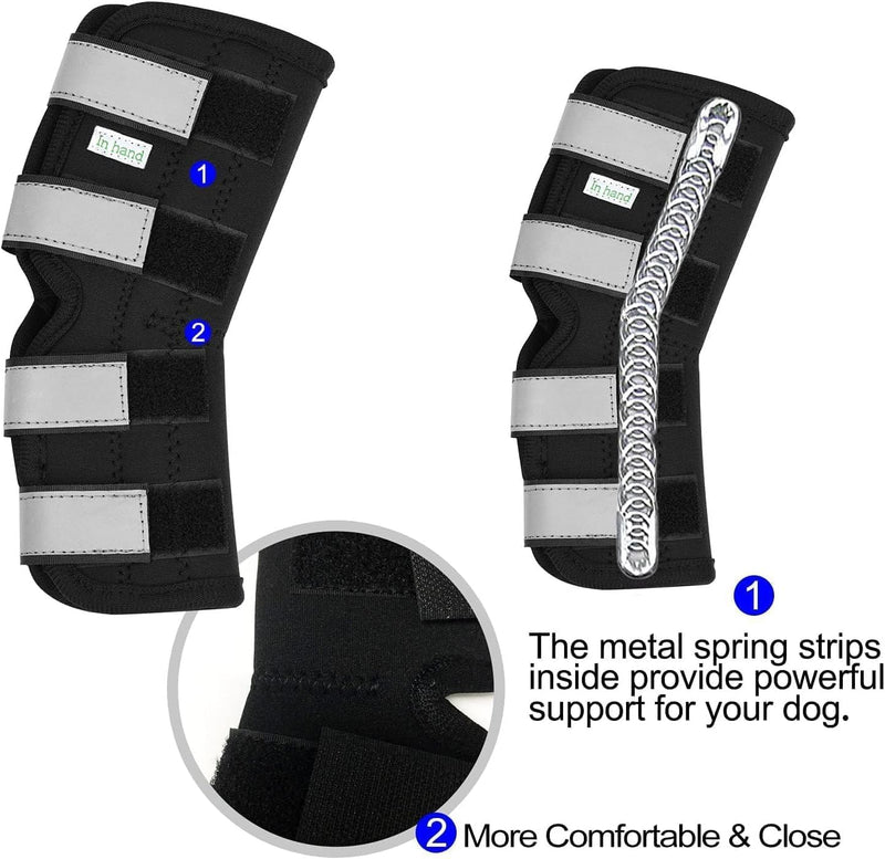 REFIT Dog Leg Brace Hock (Ankle) Joint Support | Helps with Hind Leg Injuries, Sprains, Dog Arthritis and Post Surgery Recovery | Veterinary Orthopedic Design Stabilizes Dog Hind Leg Medium - PawsPlanet Australia