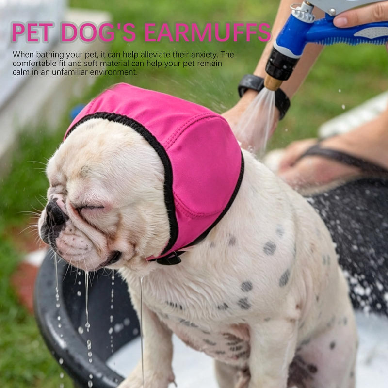 Rose Dog Ear Cover Dog Ear Muffs Noise Protection Swimming Waterproof Dog Ear Caps for Bath, Pet Ears Muffs for Noise Bath, for Ears Protection (Size S) Size S