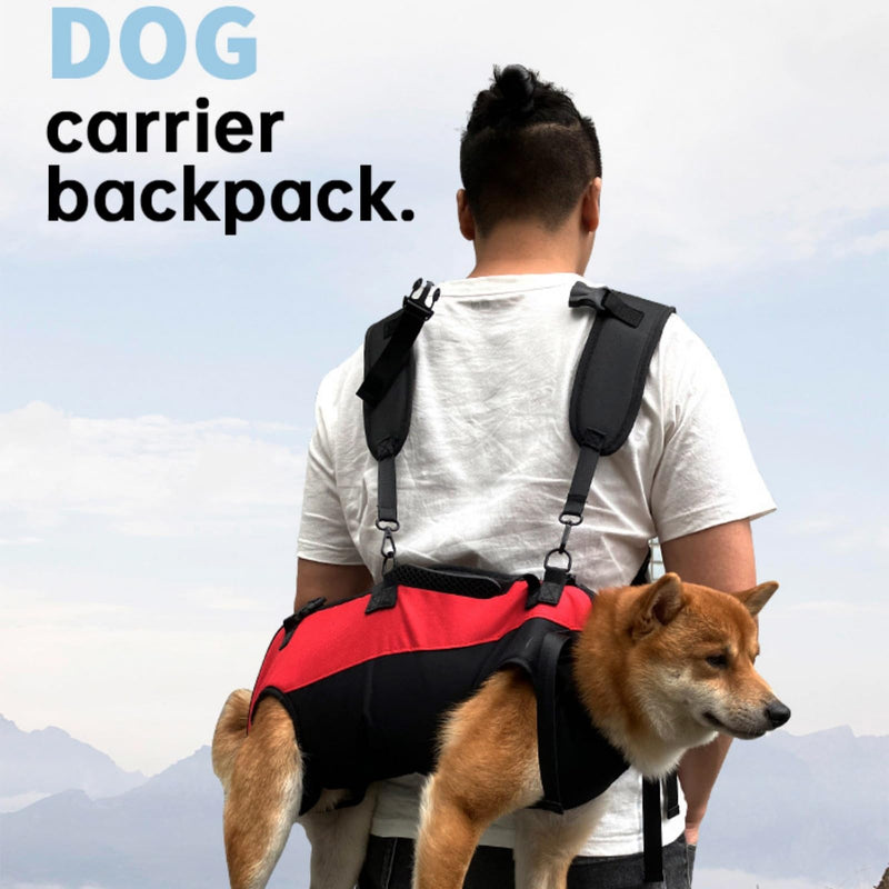 Dog Backpack Carrier for Medium/Small Dogs Dog Carrying Backpack Emergency Backpack Old, Disabled, Joint Injuries, Arthritis, Senior Dogs Up and Down Stairs, Cars Dog Hiking Backpack (S) S - PawsPlanet Australia