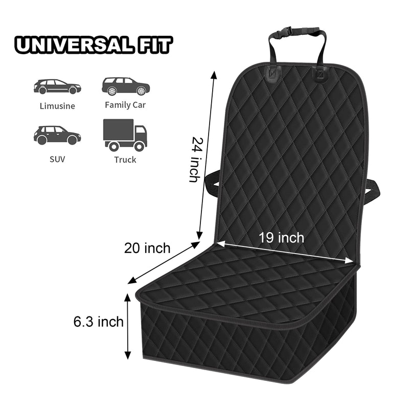 2 Packs Car Front Seat Cover for Dogs, Waterproof Pet Car Seat Protector, Nonslip Scratch-Proof Dog Seat Cover for Cars, Trucks & SUVs 2 Pack-Black 2pack - PawsPlanet Australia