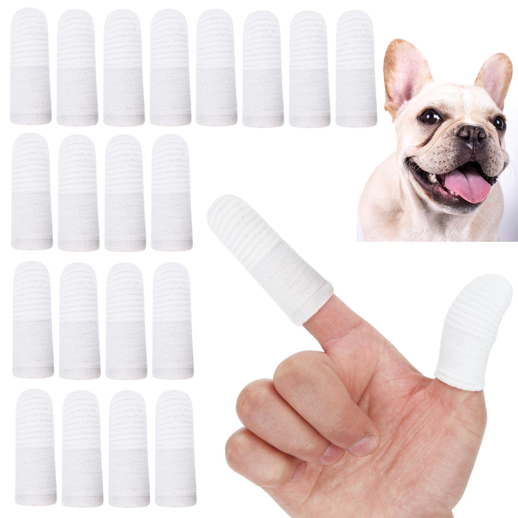 20 PCS Dog Toothbrush Pet Toothbrush Finger Toothbrush cat Toothbrush Washable & Comfortable & Durable 1 Set for 2 Fingers(20) 20