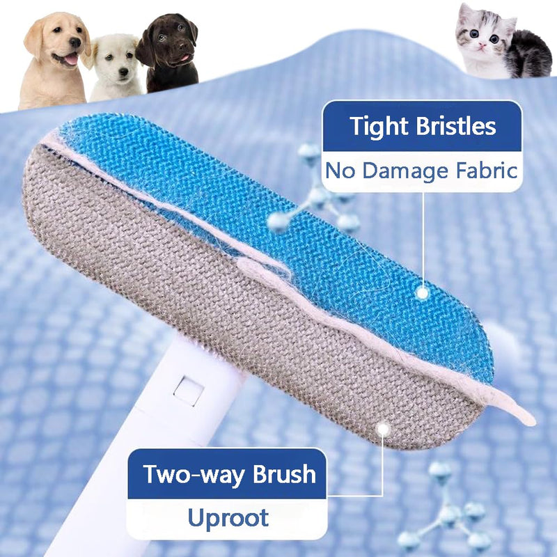 Pet Hair Remover, 4 in1 Cat and Dog Hair Remover for Couch with Extra long Handle, 17-Inch, Cat Lint Squeegee for Furniture, carpet, Clothes, Bedding, Tile, Hardwood Floor, Car, Window - PawsPlanet Australia