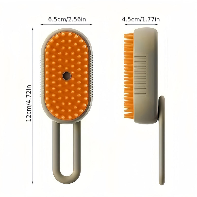 Steamy Brush Pro, 2024 Upgraded, 3 in1 Cat Steamy Brush - Coffee, Cat Brush with Steam for Shedding - PawsPlanet Australia