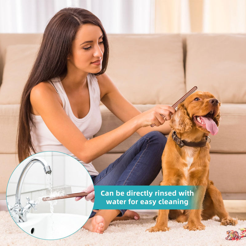 3 pcs Solid Wood Dog Comb，Stainless Steel Teeth Comfort and safety, Removes Tangles and Loose Fur， Grooming Comb for Small Medium Pets - PawsPlanet Australia
