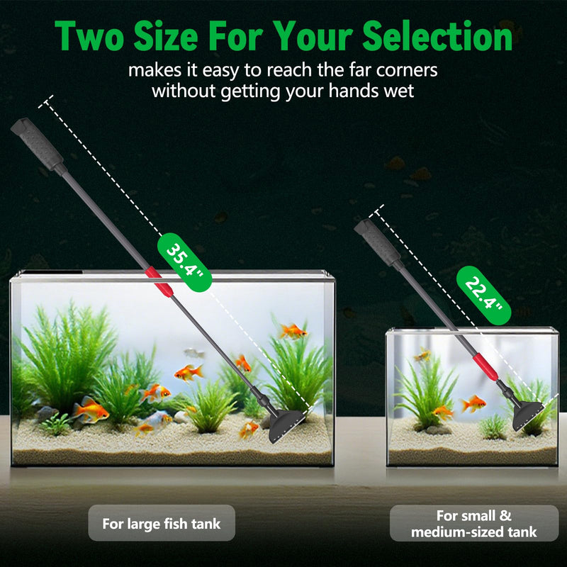 Aquarium Clean Tool 6 in 1 Fish Tank Cleaning Kit, Multi-Use Fish Tank Cleaner Brush, Algae Scraper Scrubber Pad Adjustable Long Handle Fish Tank Brush for 20-160 Gallon Acrylic & Glass Tank - PawsPlanet Australia