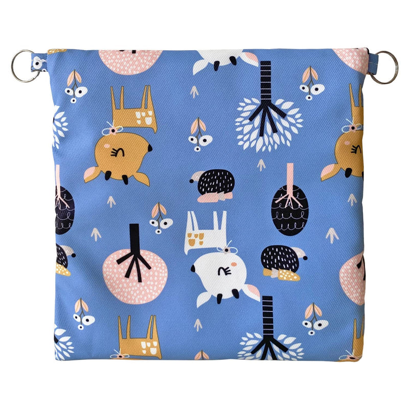 Faux Rabbit Fur Sugar Glider Bonding Carry Pouch Portable Small Animal Carrier Bag Small Animal Bonding Crossbody Strap for Hamster Rat Gerbil with Vent (Blue) Blue - PawsPlanet Australia