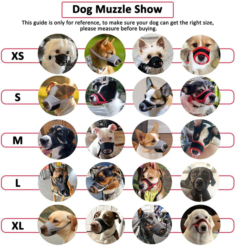 Dog Muzzle, Soft Muzzle for Small Medium Dogs Dachshund Corgi Poodle, Adjustable Reflective Muzzles for Biting Chewing and Grooming, Breathable Mesh M-(Snout 5.5-7.9'') Black - PawsPlanet Australia