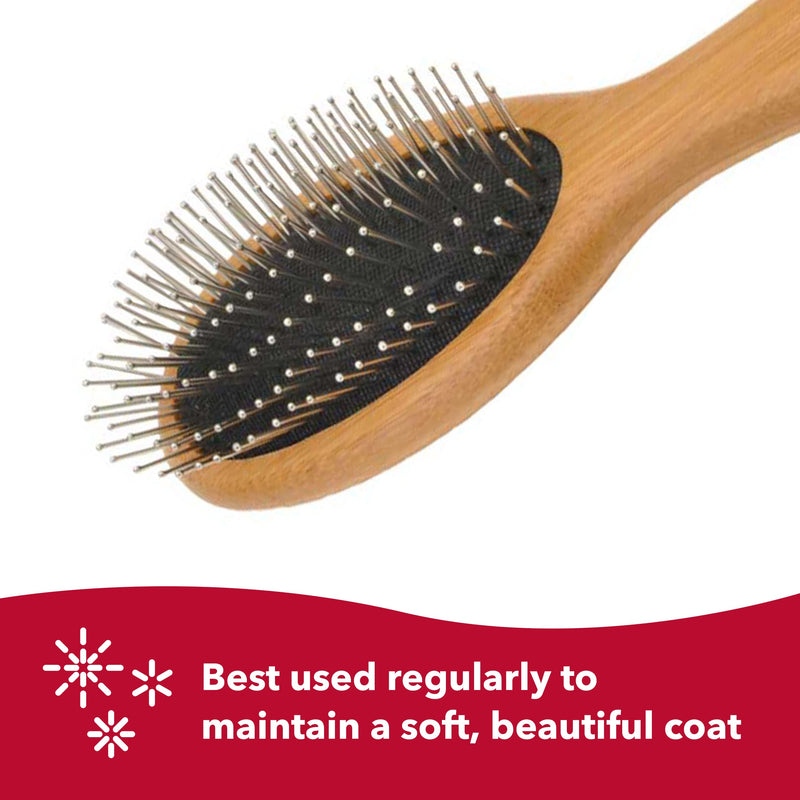Coastal Pet Safari Wire Pin Dog Brush with Bamboo Handle - Large - General Dog Grooming Brush for Short and Long Hair - Eco-Friendly Handle - PawsPlanet Australia
