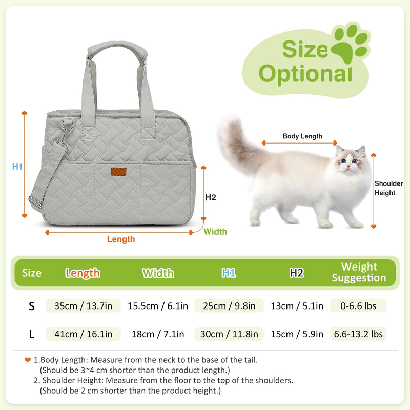 ALLSOPETS Dog Carrier Bag, Soft Lightweight Pet Carrier for Small Dogs and Cats with Mesh Ventilation, Travel Puppy Purse with Pockets and Cushion, Perfect for Outdoor (Starry Gray, S) Starry Gray