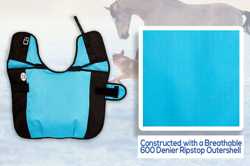Derby Originals Horse Tough 600D Ripstop Waterproof Winter Dog Coat 150g Medium Weight 22 in Hurricane Blue