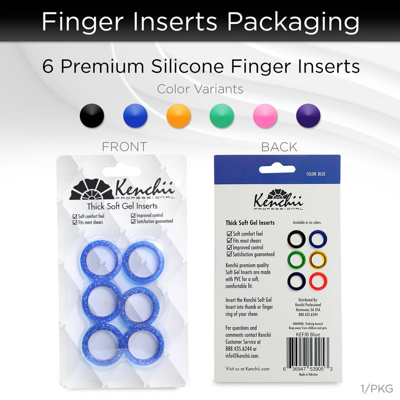 Kenchii Extra Soft Premium Shear Finger Ring Inserts - Thick, Quality Comfort. Elevate Your Grooming Experience with Precision and Style in Multiple Colors Pink - PawsPlanet Australia