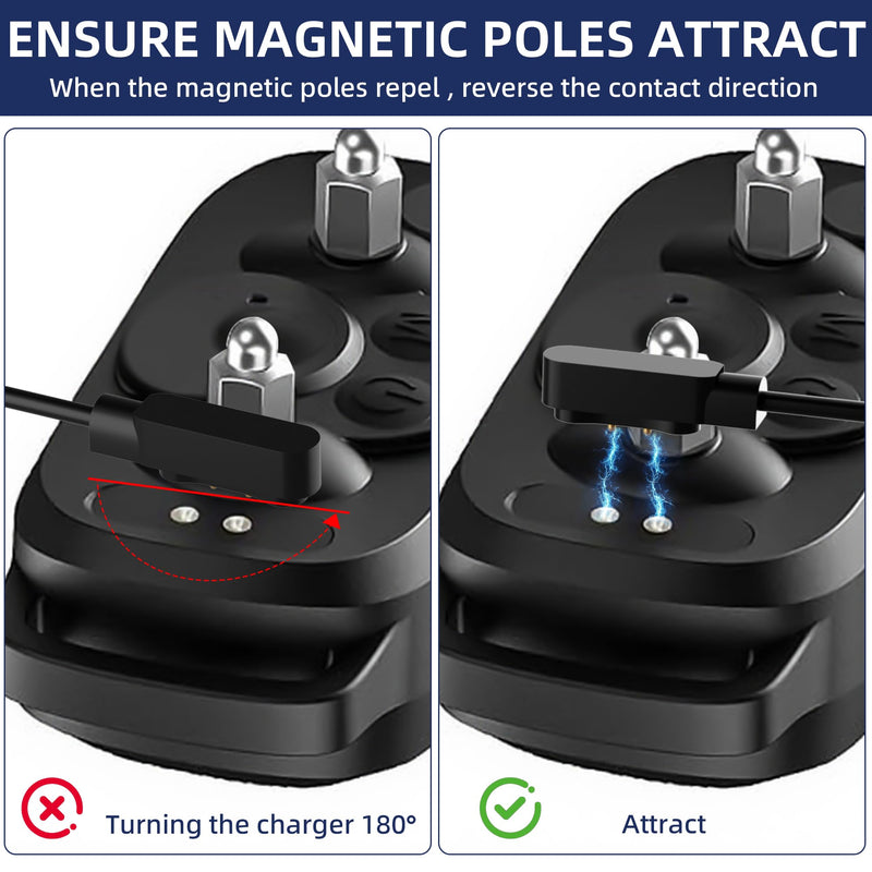 2-Pack Charger Replacement for FAFAFROG Dog Bark Collar, Magnetic Charging Cable, Black - PawsPlanet Australia