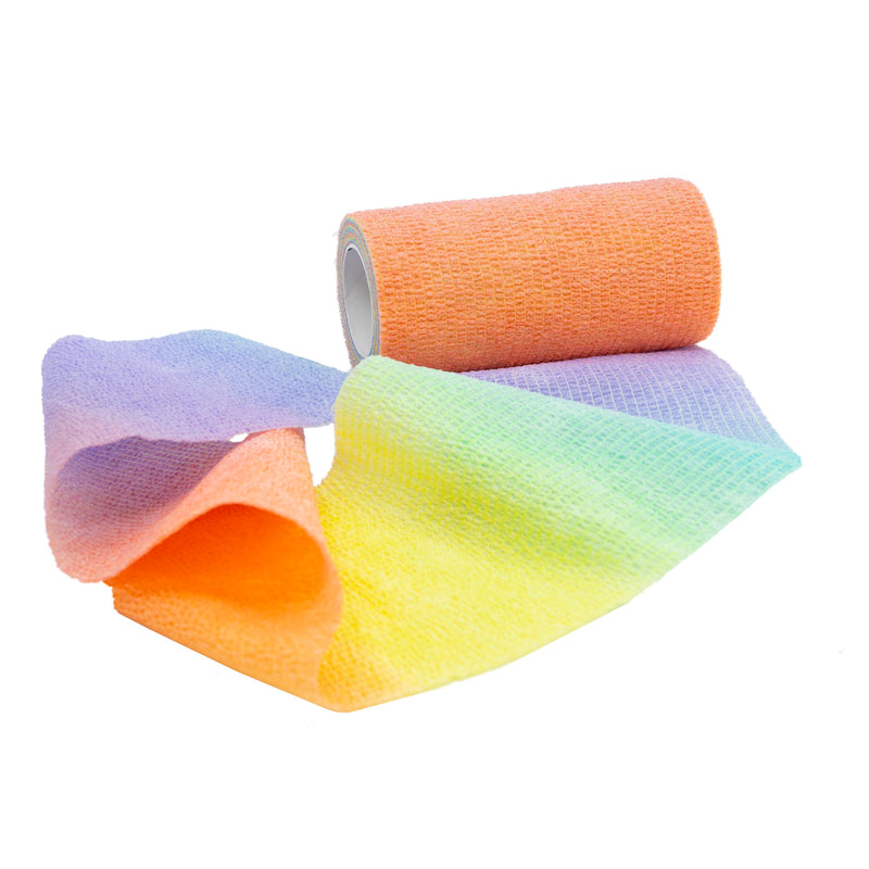 SyrFlex Cohesive Bandage 4” Rainbow 4pk 4"