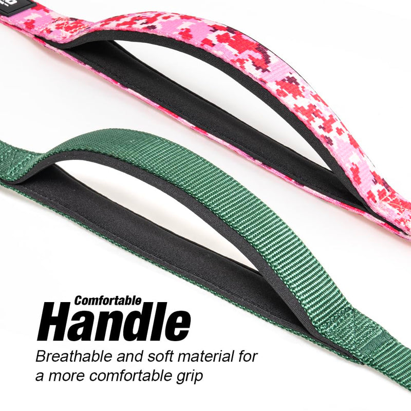TSPRO Hands Free Dog Lead with Padded Handle & Safety Metal Buckle, Adjustable Durable Lead for Walking & Running, Small Dogs (Camo Pink, S) for Small Dogs Camo Pink