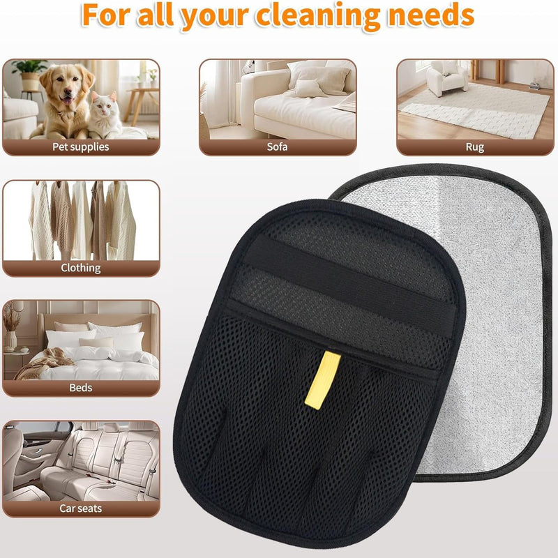 Pawsome Pets Pet Hair Removal Glove Gift Set for Cats & Dogs, Upgraded Five-Finger Electrostatic Pet Hair Gloves, Reusable Magic Brush Pet Hair Remover Tool for Laundry, Couch, Carpet, Car Seat - PawsPlanet Australia