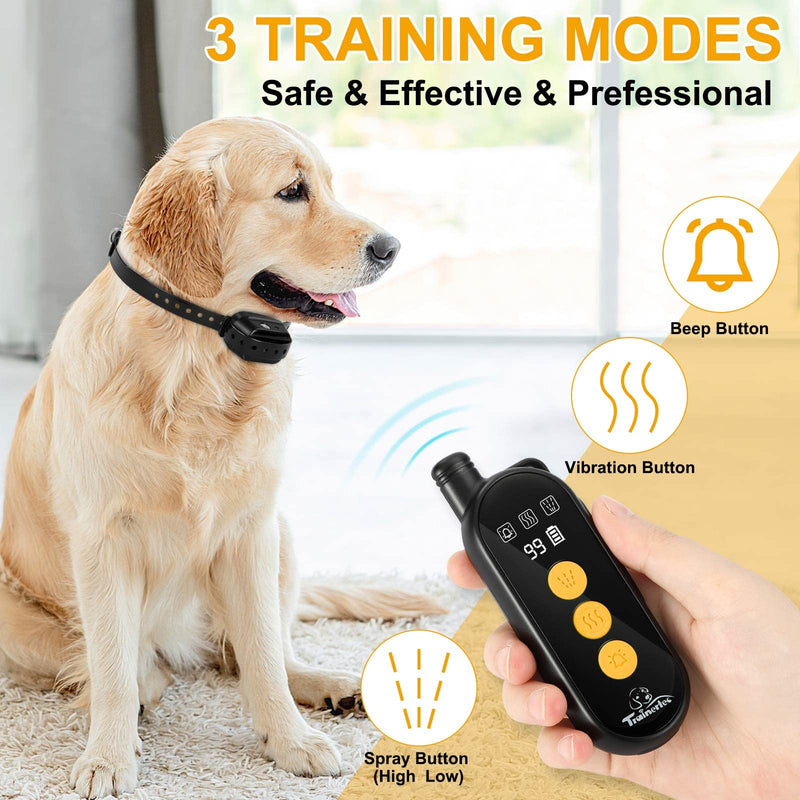 Citronella Bark Collar for Dogs Spray Bark Collar, Spray Dog Training Collar, Spray Dog Bark Collars, Humane Anti Barking Collar 1 Pack Refill (Orange) Orange