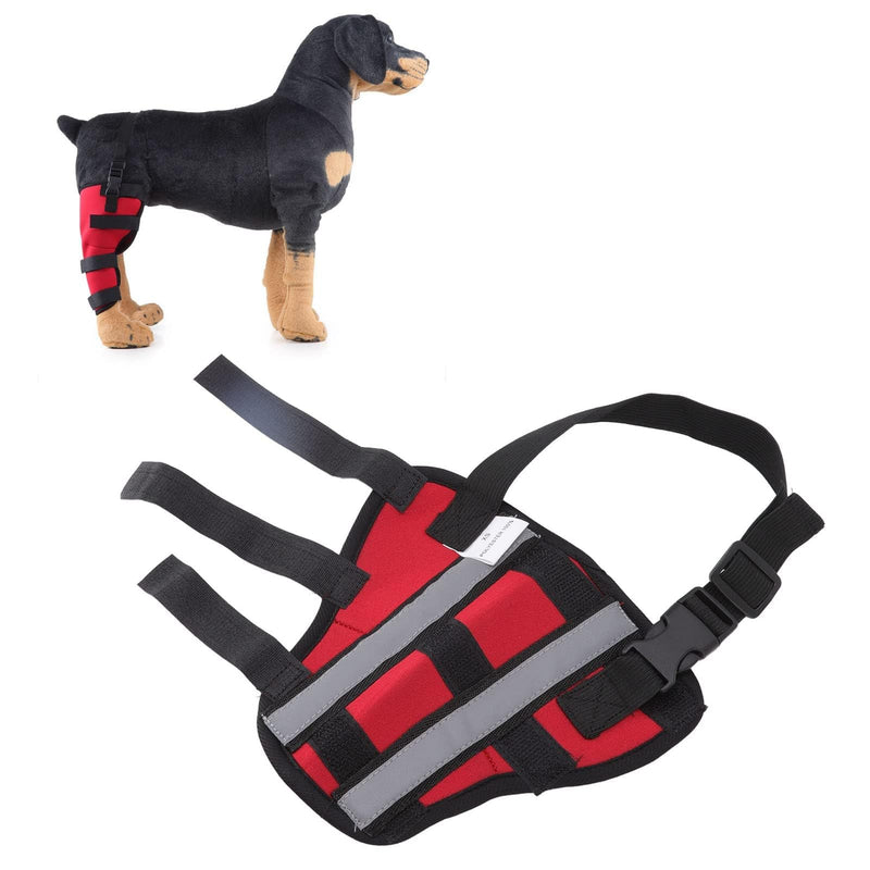 Dog Hind Leg Brace, Pet Dogs Protector Sleeve Brace Neoprene Anti-licking Breathable Support Knee Pads for Dog Legs Pet Stable Knee Pads Support (S)
