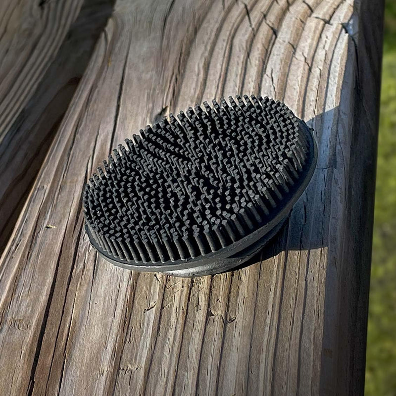 Jeffers Face & Finishing Brush for Dogs, Cats, Horses – Soft Rubber Grooming Tool for Face, Ears, Fur, Coat, Bath, Shedding, Deshedding, Pet Brush for Sensitive Areas, Small Compact Size - Black - PawsPlanet Australia