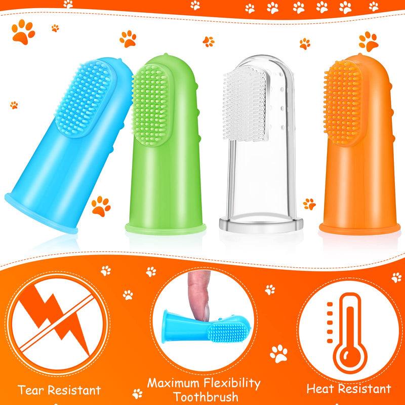 80 Packs Dog Toothbrush Soft Finger Brushes Pet Finger Toothbrush Easy Teeth Cleaning Dog Tooth Brush Oral Care Pet Dental Brush Pet Cleaning Finger Covers for Small Cats and Puppy - PawsPlanet Australia