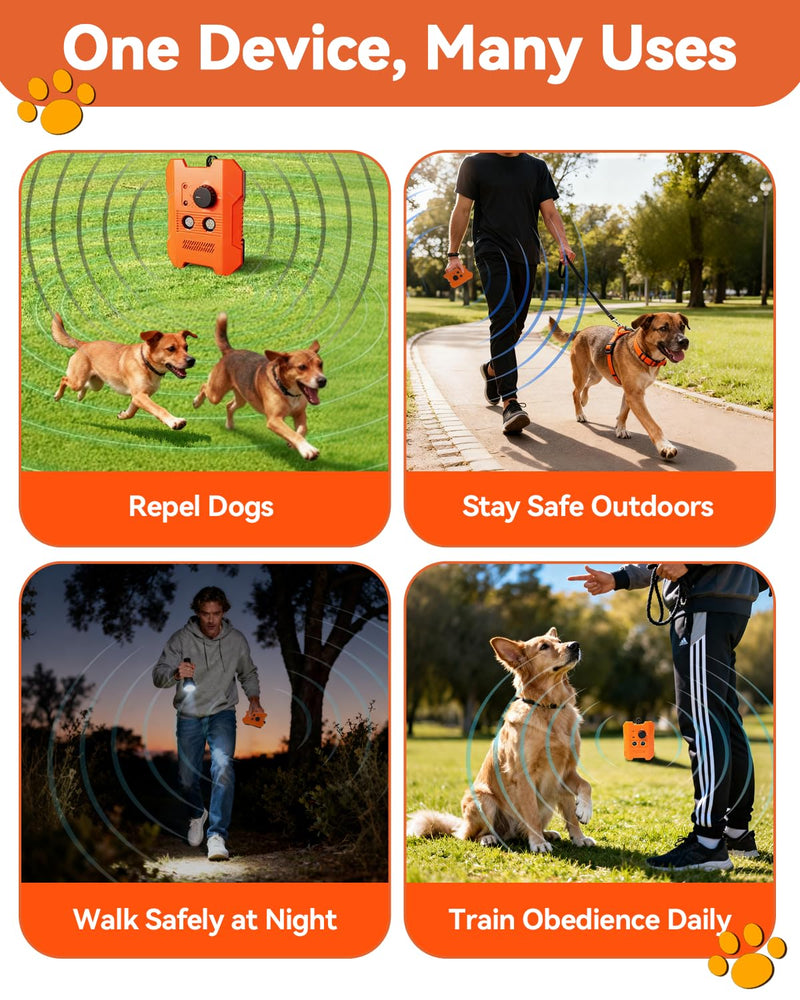 Ultrasonic Dog Bark Control Device – 3 Adjustable Modes, 50FT Precision Range, USB Rechargeable & IPX4 Waterproof Bark Stopper for Indoor and Outdoor Use - PawsPlanet Australia