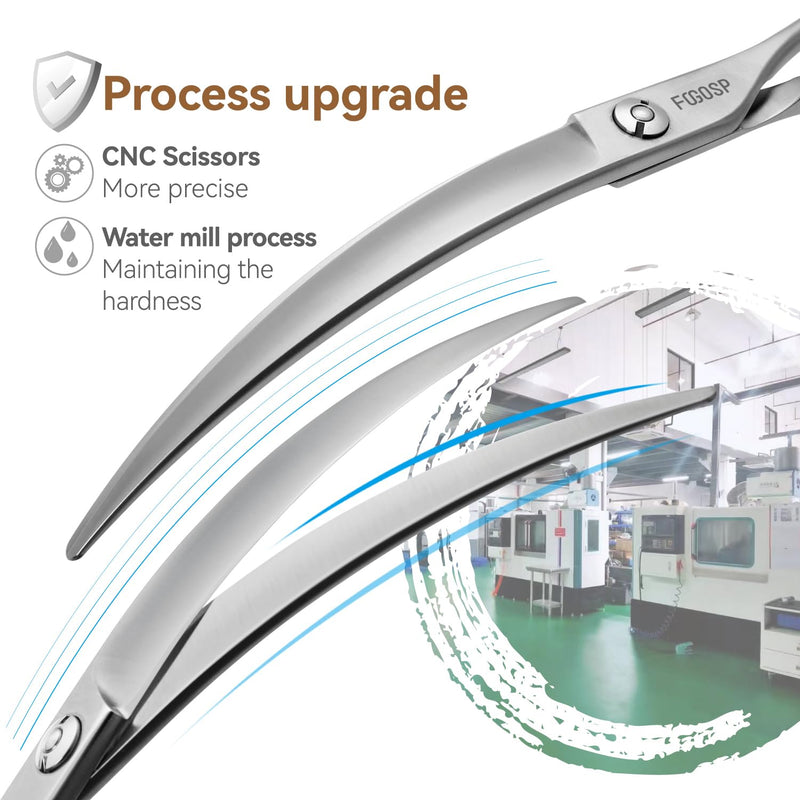 Professional 45°Curved Grooming Scissors for Dogs 7.0 in Big Arc Curved Shears for Professional Groomer Japan VG10 High-carbon Steel Right Hand Matte 45° Curved Shears 7.0 in,Matte - PawsPlanet Australia