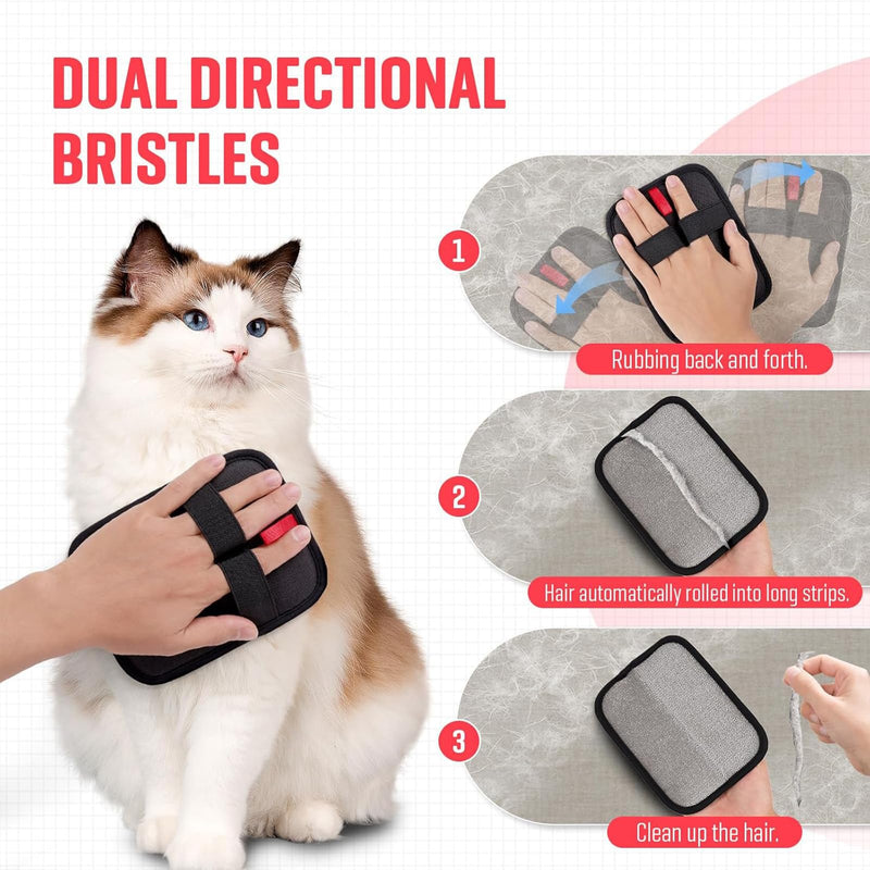 Pet Hair Removal Brush, Electrostatic Pet Hair Removal, Reusable Pet Cat Dog Hair Remover for Couch, Furniture, Carpet, Car Seat, Upgraded Animal Fur Removal Tool (1pcs) 1pcs - PawsPlanet Australia