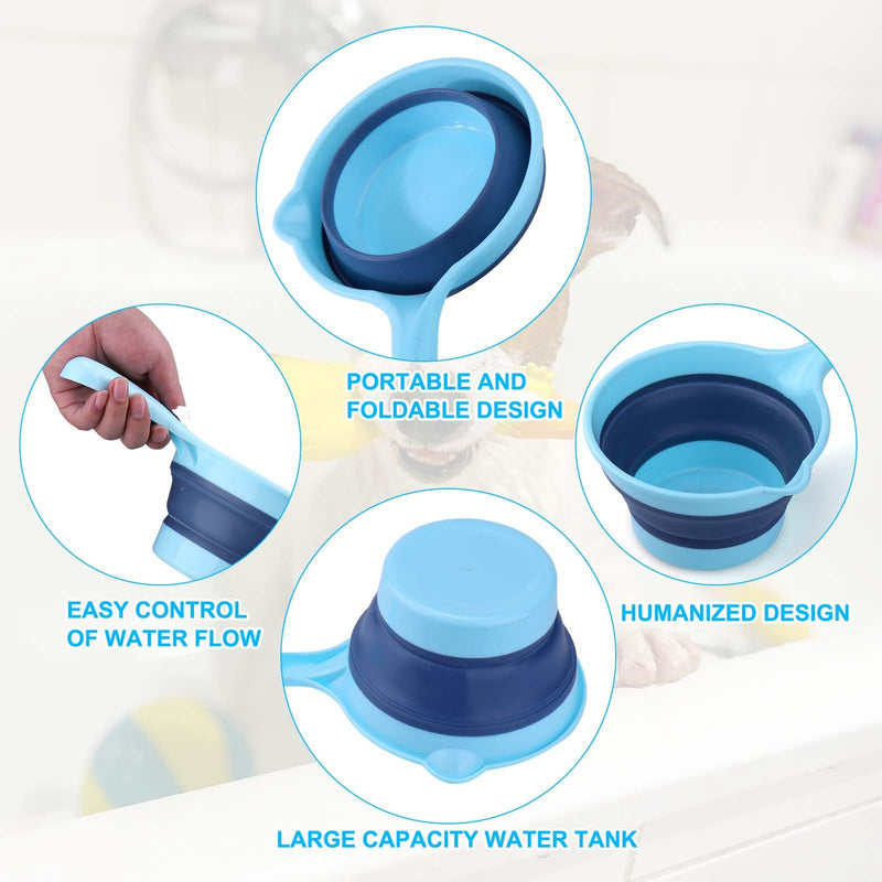 Dog Bath Rinse Cup,Portable Foldable Dog Bath Tubs Accessories,Dog Shower Bathtub Dog Pool Supplies,Dog Washing Tools,Dog Shower Attachment - PawsPlanet Australia