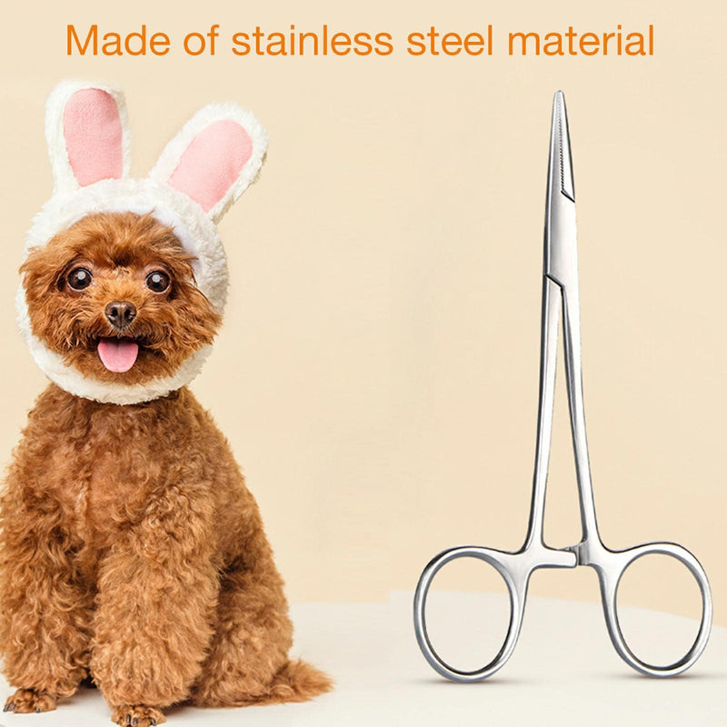 Dog Ear Hair Removal Tool, Dog Ear Plucking Tool Dog Ear Hair Remover Pets Ears Nose Hair Puller Stainless Steel Grooming Cleaning Clamp with Curved Tip Tweezers for Pet Cats Trimmer Accessories(big) - PawsPlanet Australia