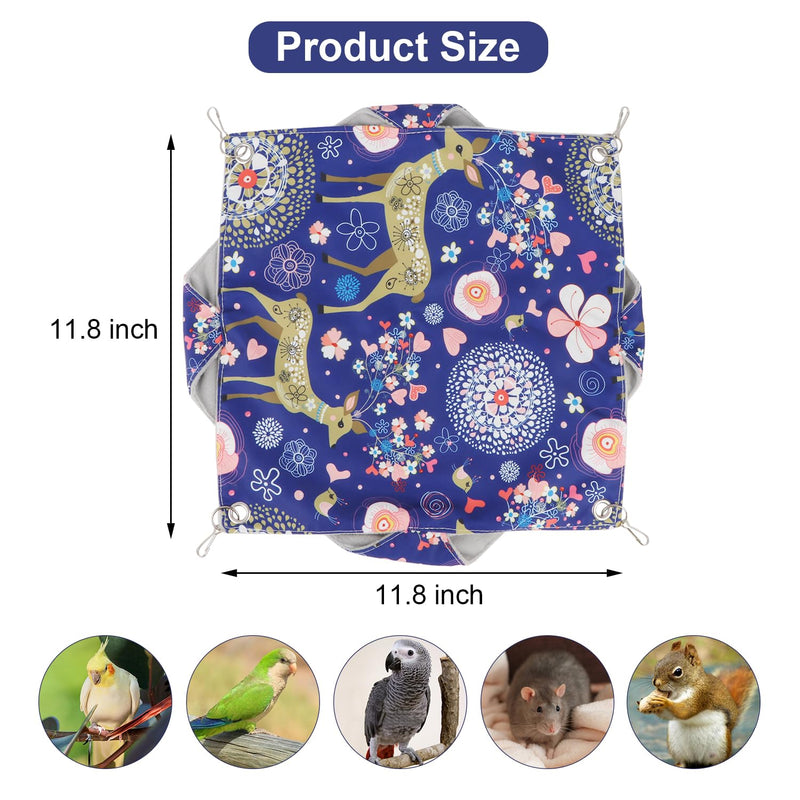 Bird Double Hammock Warm Nest Bed for Parrot Budgie Parakeet Cockatiel Conure Lovebird Hamster Rat Mice Chinchinlla (L) L - PawsPlanet Australia