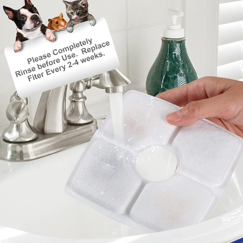 Cat Fountain Replacement Filter - 16Pcs, Guarm Cat Water Fountain Filter, Pet Water Fountain Filter Replacement for Most Cat Dog Water Dispensers, Activated Carbon Filters & PP Cotton (8pcs-02) 8pcs-02 - PawsPlanet Australia