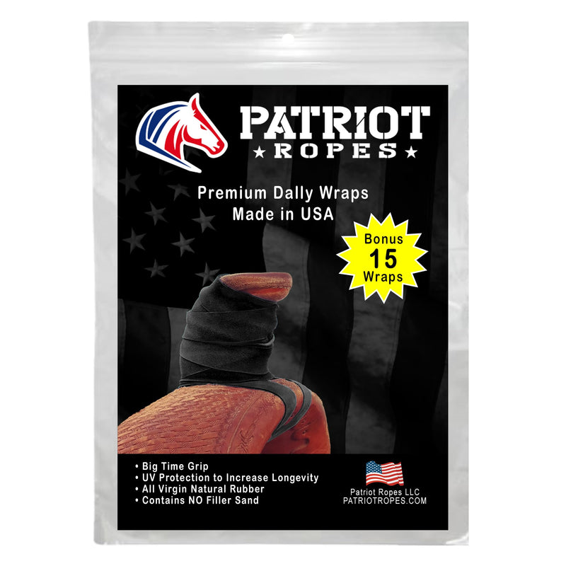 Black 15 Pack Premium Rubber Dally Wraps