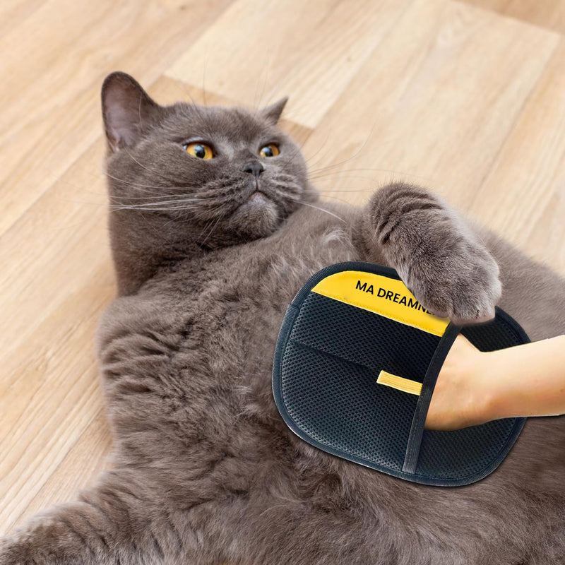 Pet Hair Remover Glove - 4-in-1 Grooming Kit with Hair Removal Glove, Nail Clippers, Comb & File - Dog & Cat Grooming Tools for Furniture, Clothes & Fur” - PawsPlanet Australia