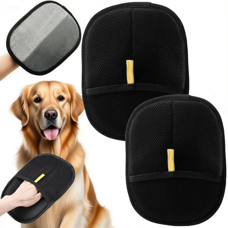 Pet Hair Removal Glove,2Pcs Electrostatic Gloves Pet Hair Removal, 2025 Pet Hair Remover Glove, Washable Reusable Dogs Cats Hair Gloves for Furniture Bed Sheets Couch Clothes Carpet Car Seat - PawsPlanet Australia