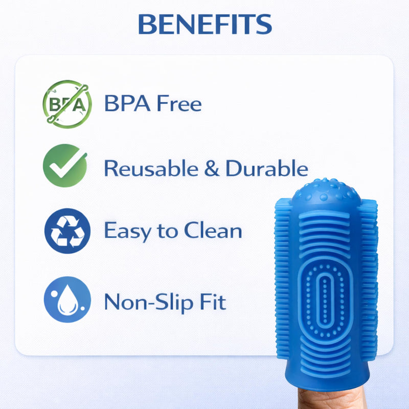 G.B.S Dog Toothbrush, 360 Dog Tooth Brushing Kit, Finger Toothbrush, Cat Tooth Brush, Teeth Cleaning, Pet Tooth Brush for Small & Large Pets, Reusable, 3-Pack Multicolor (Multicolor, Pack of 6)