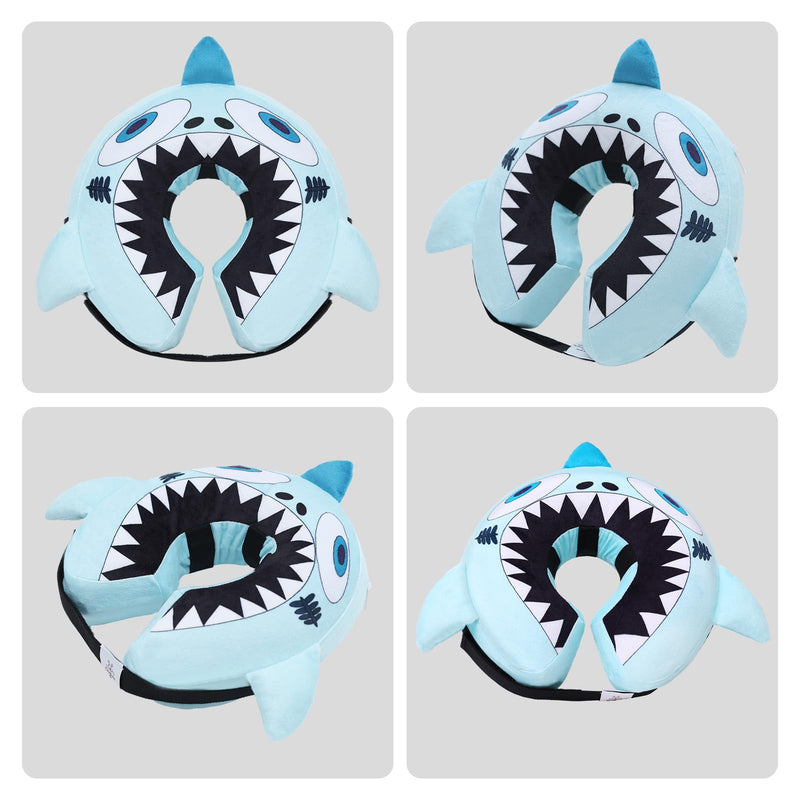 CuteBone Inflatable Dog Donut Collar with Removable Soft Fleece Covers for Small/Medium/Large Dogs and Cats After Surgery GWB12M Big Shark Medium - PawsPlanet Australia