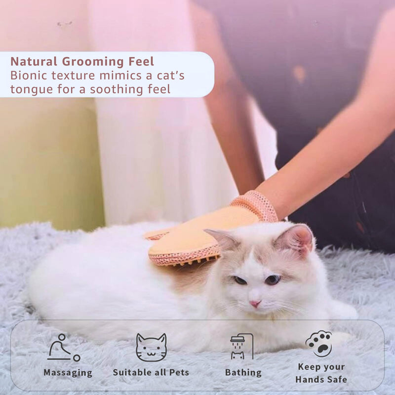 EpiGlove2 Pet Grooming Glove - Double-Sided Deshedding & Hair Removal Brush for Cats & Dogs - Massaging Bathing Mitt, Electrostatic Pet Fur Remover for Furniture & Clothes (Green) Green - PawsPlanet Australia