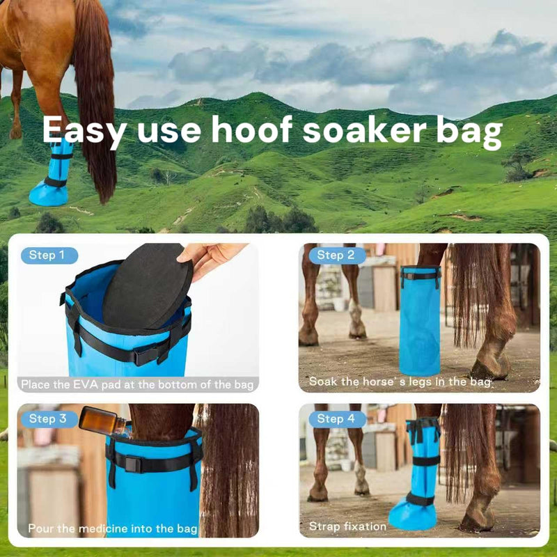 Horse hoof Soaking Boot,Easy use Soaker Bag, Equine Soaking Boot, Hooves Care Treatment Bucket 1 - PawsPlanet Australia