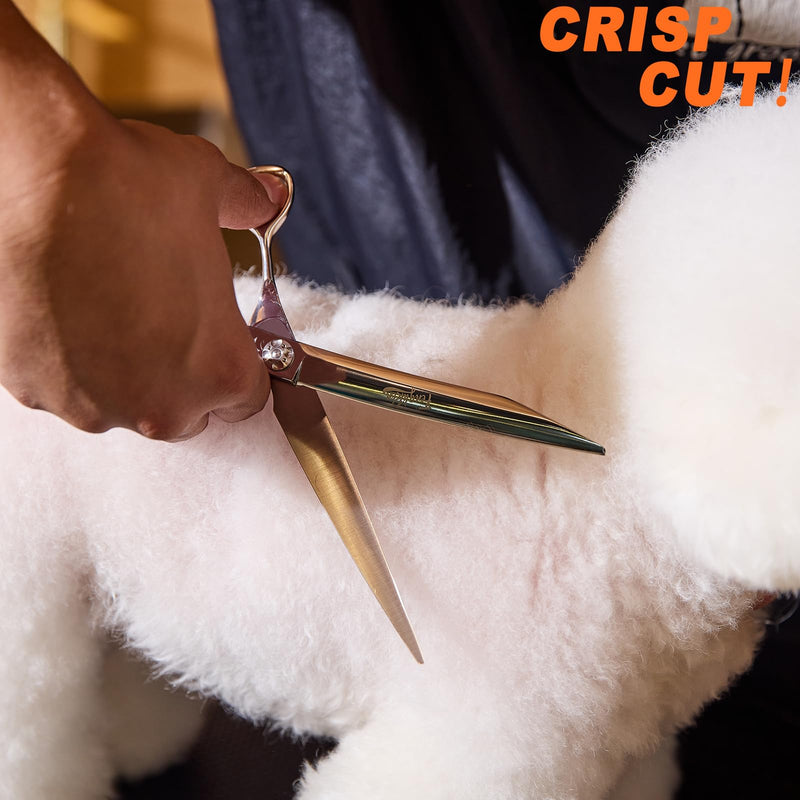 High-end Professional Dog Grooming Scissors Pet Grooming Shears 8 Inches Extremely Very Sharp Made Of Stainless Steel Alloy By Hand For Dog Cat Groomer 8inch Shears - PawsPlanet Australia