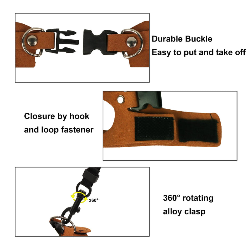 ADOGGYGO Bearded Dragon Harness Leash Set- 3 Size Pack Lizard Harness, Lizard Reptile Walking Leash for Bearded Dragon Reptiles (Brown) Brown - PawsPlanet Australia