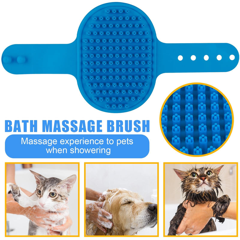 Dog Brush & Grooming Kit – 9-Piece Pet Brush & Deshedding Set for Shedding, Bathing, Trimming & Nail Care | Grooming Tools for Dogs & Cats, Includes Comb, Nail Clipper, Scissors, Slicker Brush (Blue) 9 PACK Blue - PawsPlanet Australia