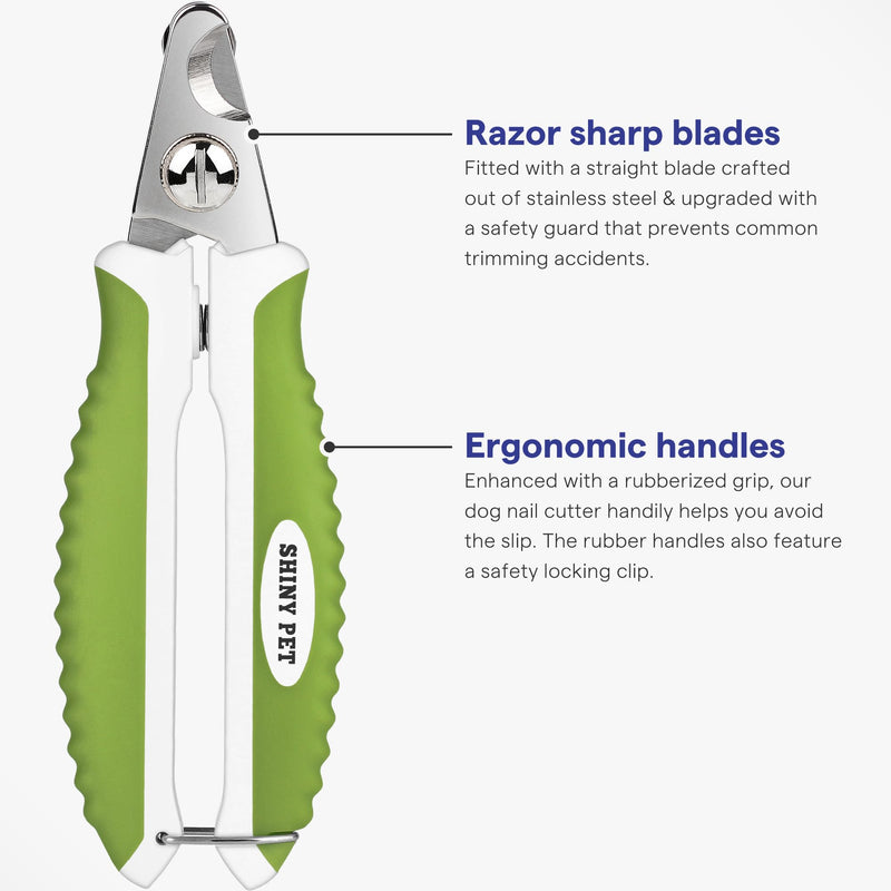 Dog Nail Clippers with Safety Guard - Pet Nail Clippers for Medium and Small Breed - Protective Nail Cutter, Safe Claw Trimmer, Ergonomic Toenail Scissors - Ebook Guide Large - PawsPlanet Australia