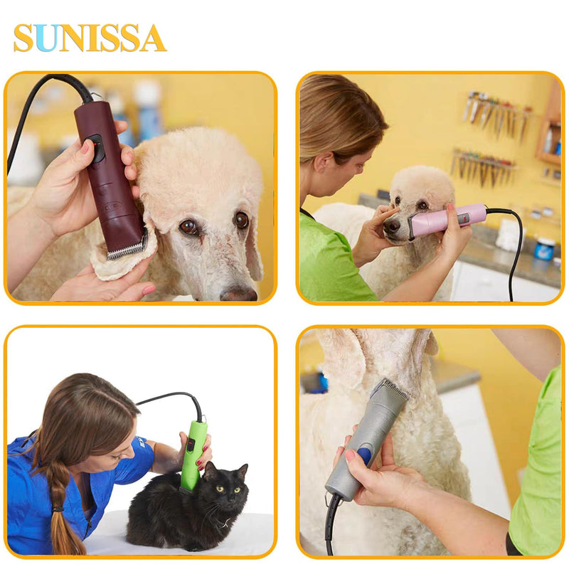 10# Clipper Blades Pet Grooming Clipper Replacement Blades - 1/16"(1.5mm) Cut Length, Compatible with Andis, Oster A5, Wahl KM-10 Series Clippers, Made of Carbon Steel Blade & Stainless Steel Blade 10# - PawsPlanet Australia