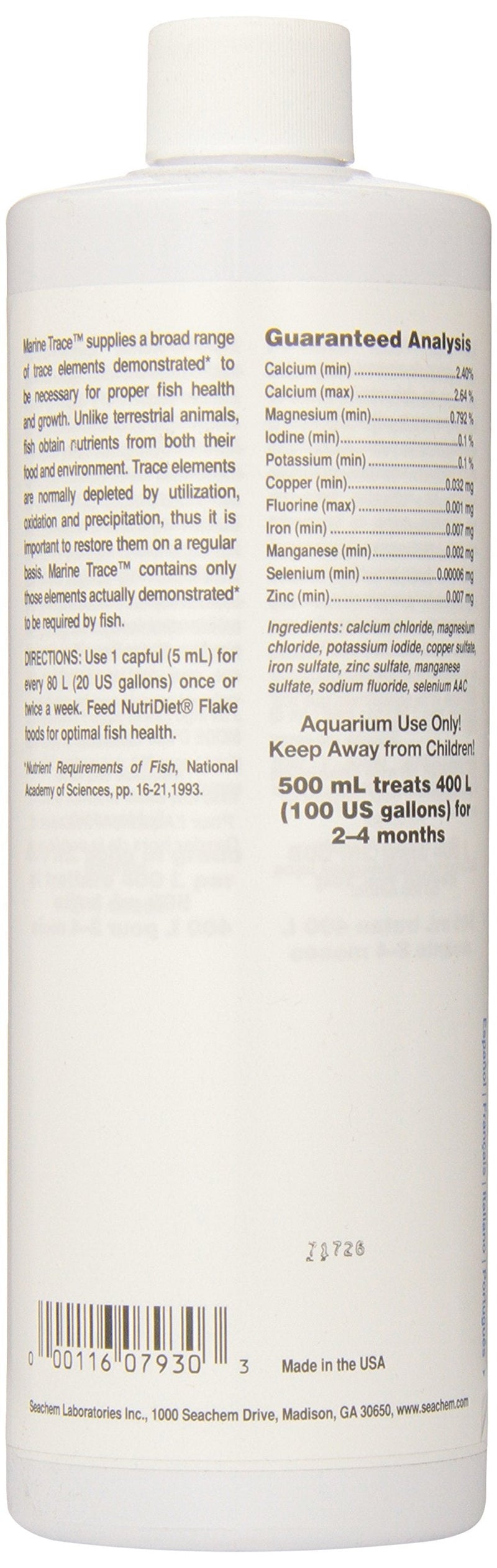 Seachem Marine Trace Elements 500ml