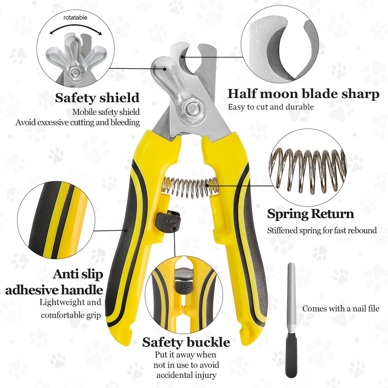 Diamond Dremel Dog Nail Grinder Attachment & Dog & Cat Pets Nail Clippers and Trimmers, Dremel Accessories & Dog Nail Trimmers with Safety Lock to Avoid Over Cutting, Grooming Tool for Pets YCA - PawsPlanet Australia