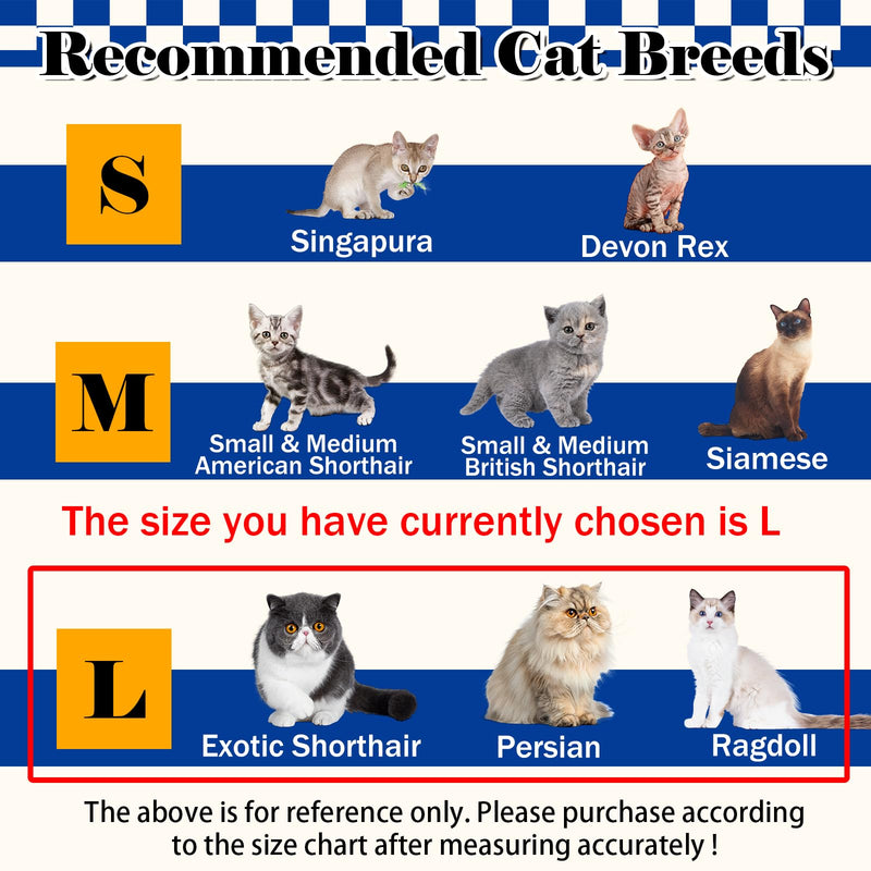 Cat Cone Collar Soft for Wound Healing for Large Cats(Exotic Shorthair Persian Ragdoll), Adjustable Breathable Head Recovery Cone Alternative, Air Surgery Cat Neck Cone Anti Scratch Licking Blue L(Circumference:7.87″-11″in)