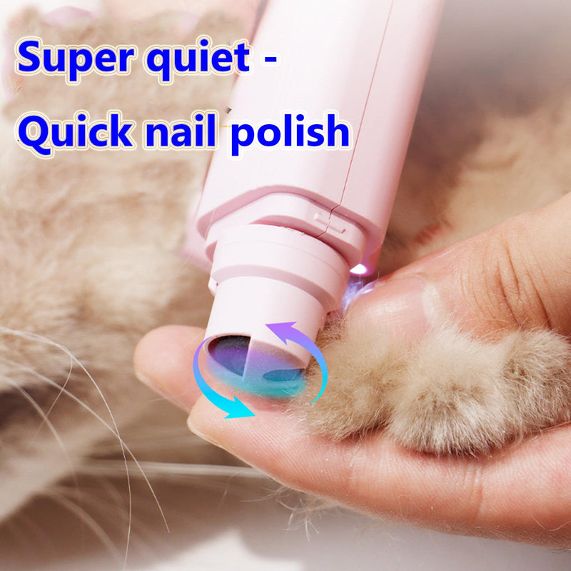 Cat nail grinders & clipper, dog grinder clippers trimmers, for dogs electric best indoor cats painless claw care nails with guard light, quiet grooming led pet cutter, small rechargeable (Pink) Pink