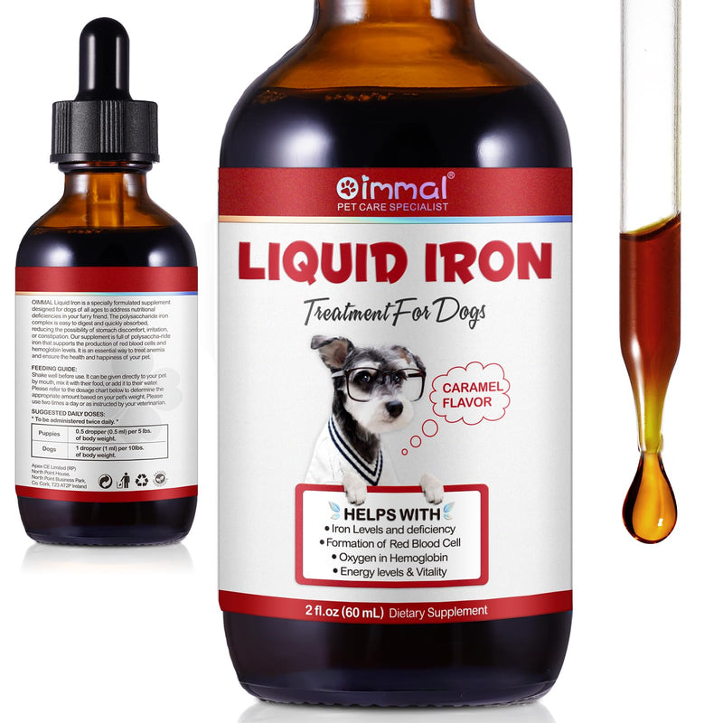 Iron Supplements for Dogs, Liquid Iron for Dogs with Folate and B12 Supports Anemia, Supplement for Anemia in Dogs, Promotes Blood Health 2 oz - PawsPlanet Australia