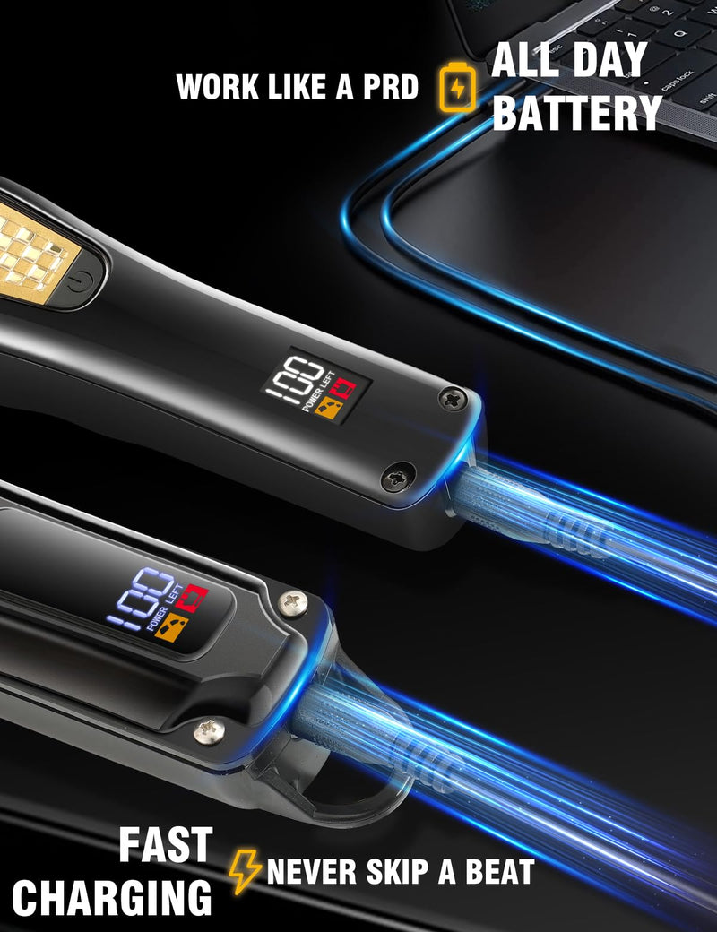 Hair Clippers & Trimmer for Men,Professional Barber Clippers and Trimmers Set,Mens Cordless Hair Clipper for Barbers Haircut Kit,Beard Trimmer,Rechargeable Electric Shaver - PawsPlanet Australia